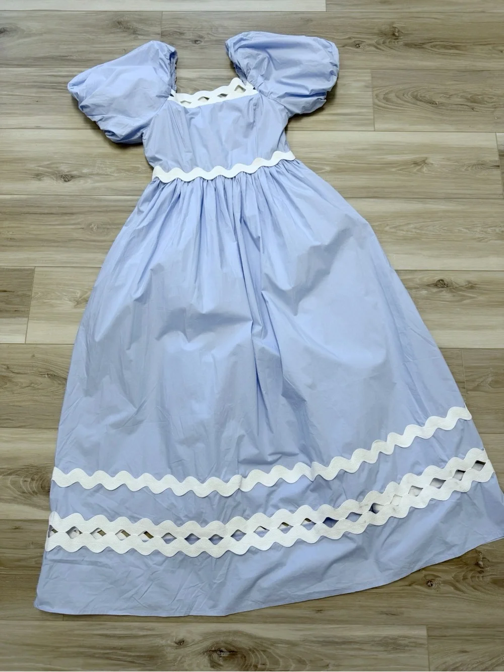 English Factory Women's Scallop-Trim Cotton Midi Dress S - Picture 4 of 7